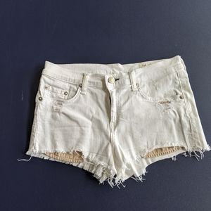 Rag & Bone White Denim Shorts